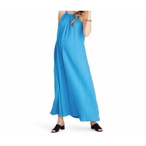 NEW HATCH sienna maternity dress in ocean blue - Picture 1 of 2